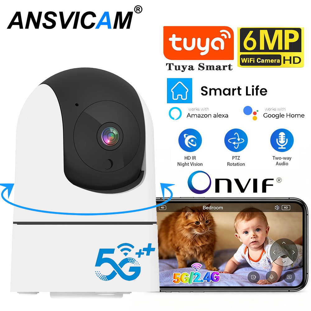 Home Security Google Camera - Telecamera IP Tuya 2K 6MP Mini