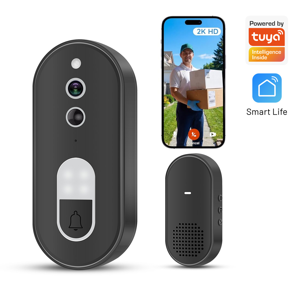 Home Security Google Camera - Campanello Video WiFi Wireless Tuya 1080P
