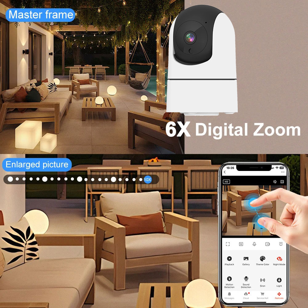 Home Security Google Camera - Telecamera WiFi 6MP Tuya Smart Home,