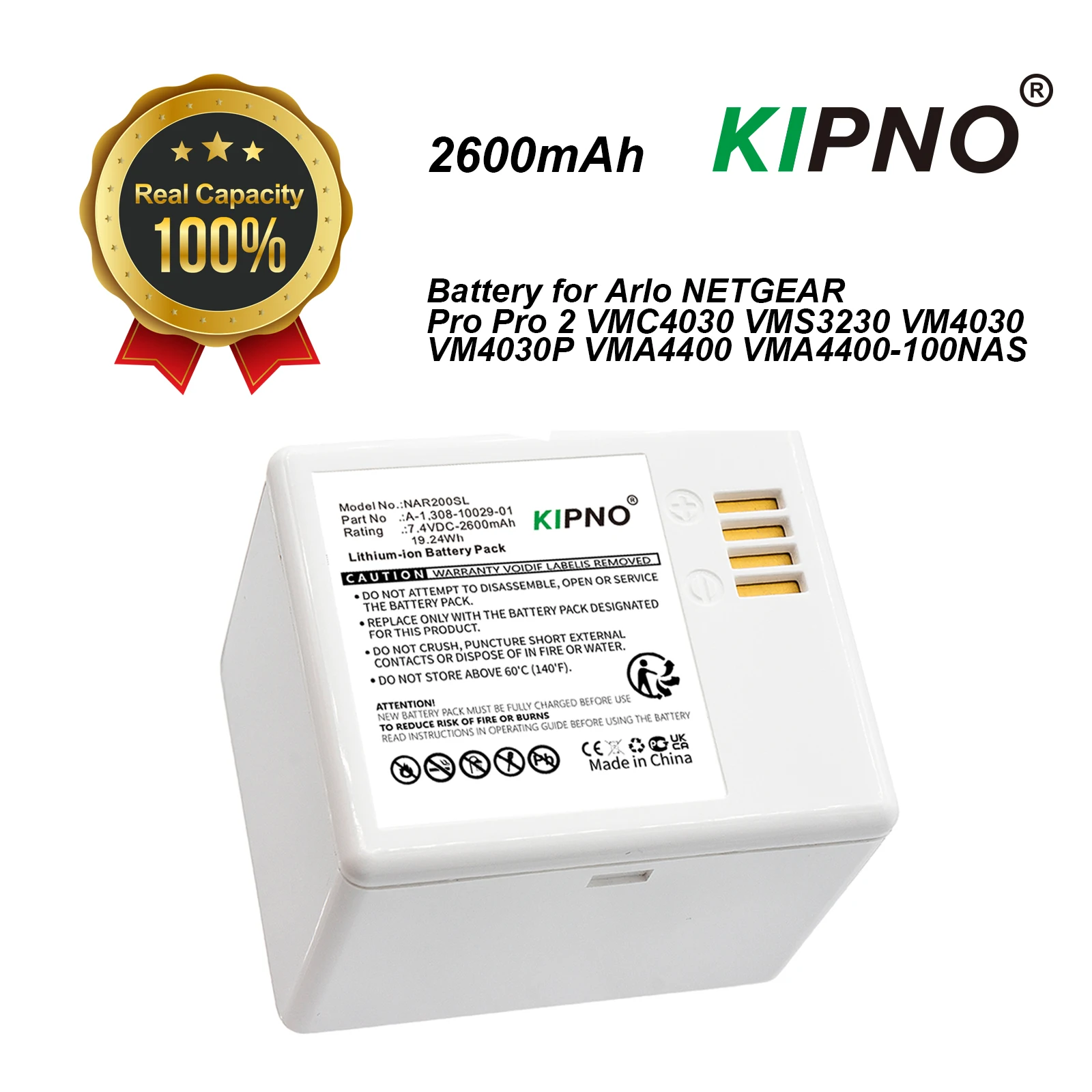 Home Security Battery Replacement - KIPNO Batteria di ricambio A-1 per