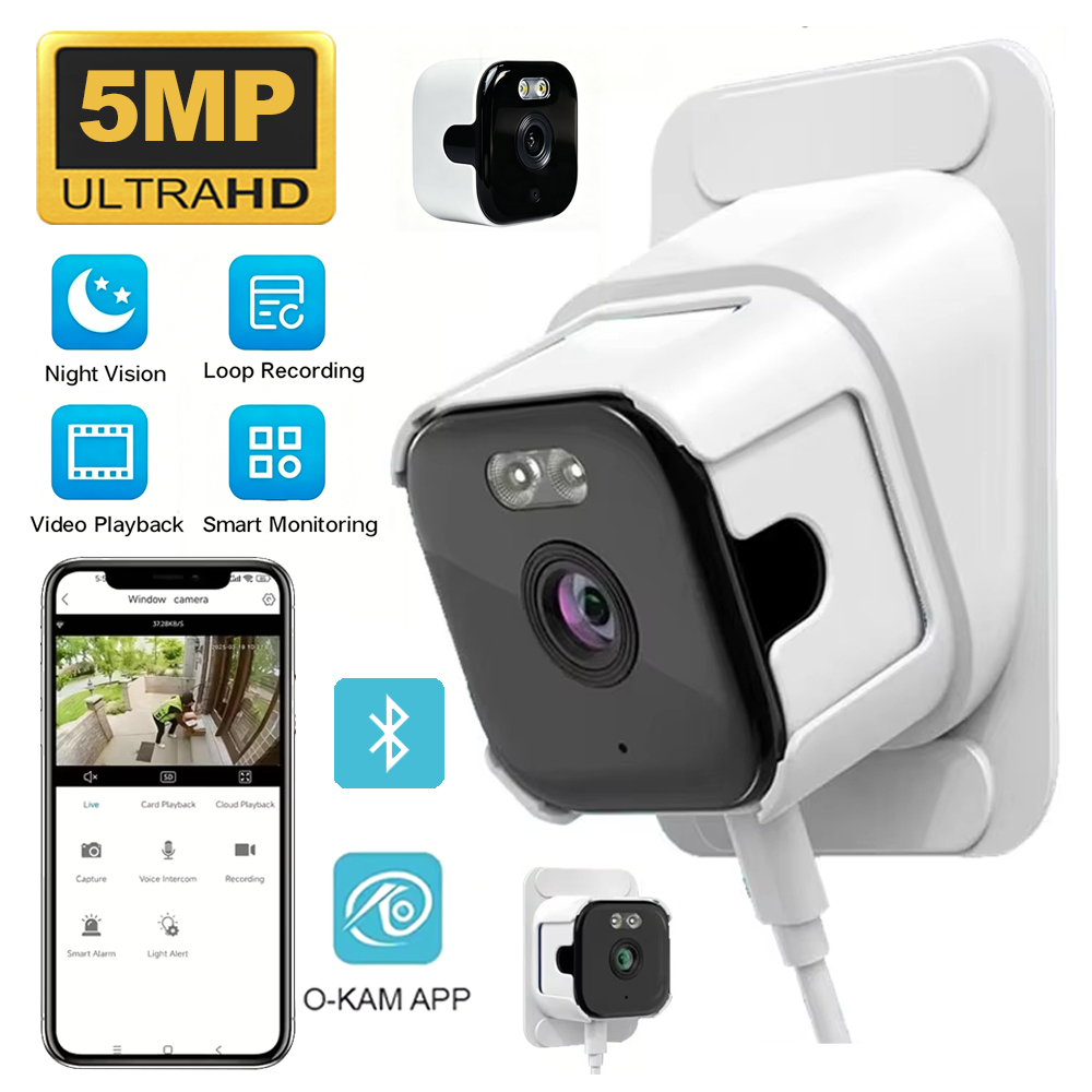 Home Security Google Camera - Telecamera di Sicurezza per Finestre 5MP,