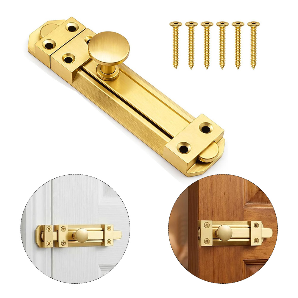 Home Security Door - Serratura scorrevole in ottone massiccio da