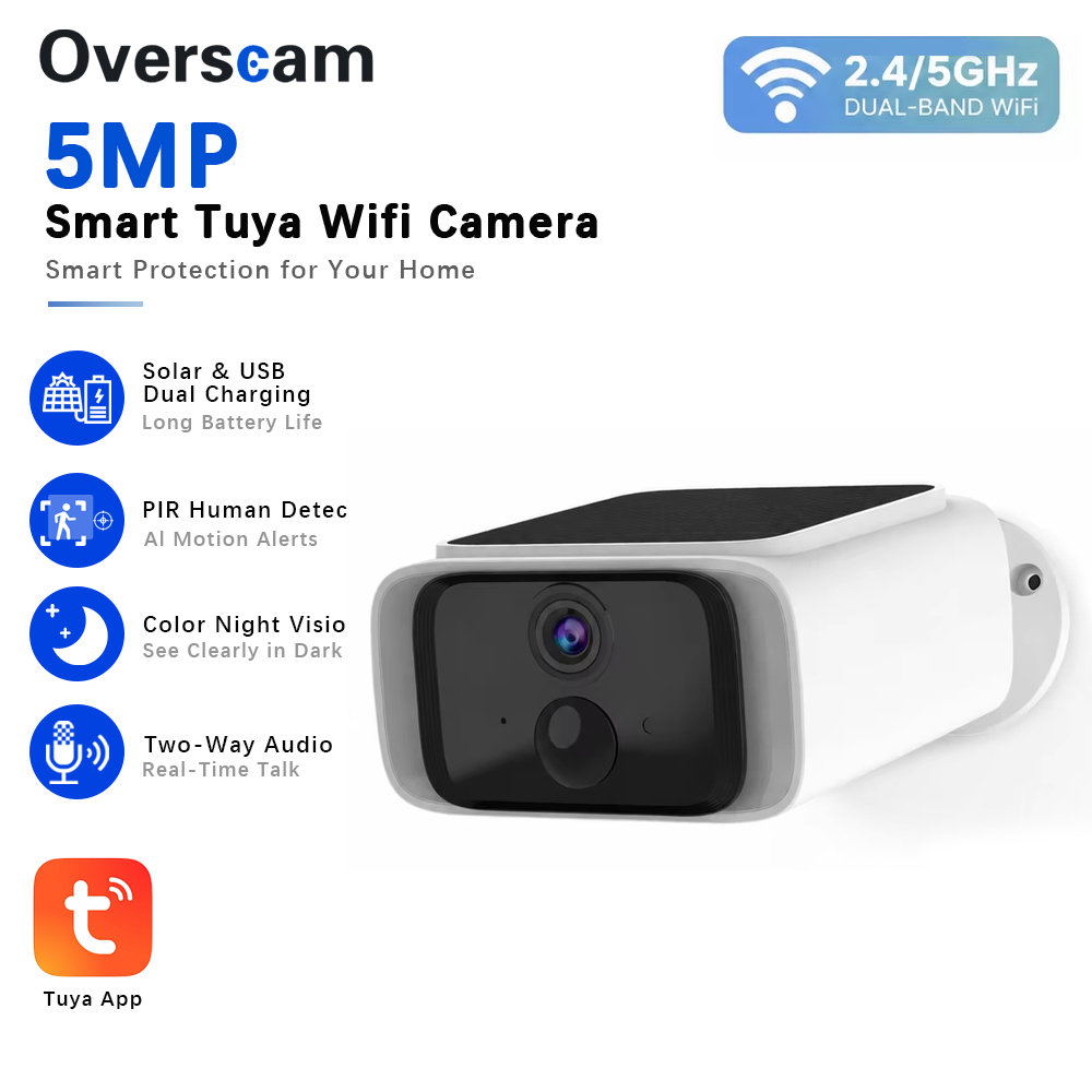 Home Security Packages - Telecamera di sicurezza solare Tuya 5MP