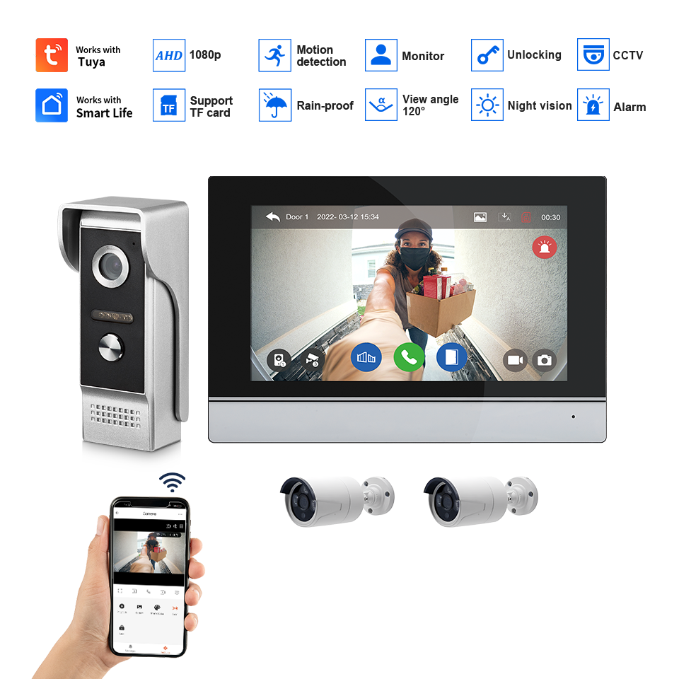 Schermo IPS da 7 pollici 2MP T - Home Security Packages recensione e prezzo