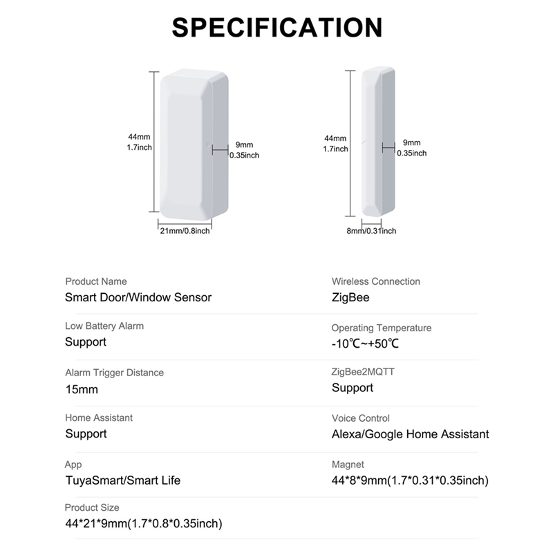 ABLG Tuya Zigbee Sensore per p - Home Security Door recensione e prezzo